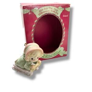 Dated 1999 Enesco Precious Moments 587788 Ornament "Slide into the Next . . ."